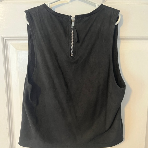 Zara faux suede zipper back top - Picture 2 of 3